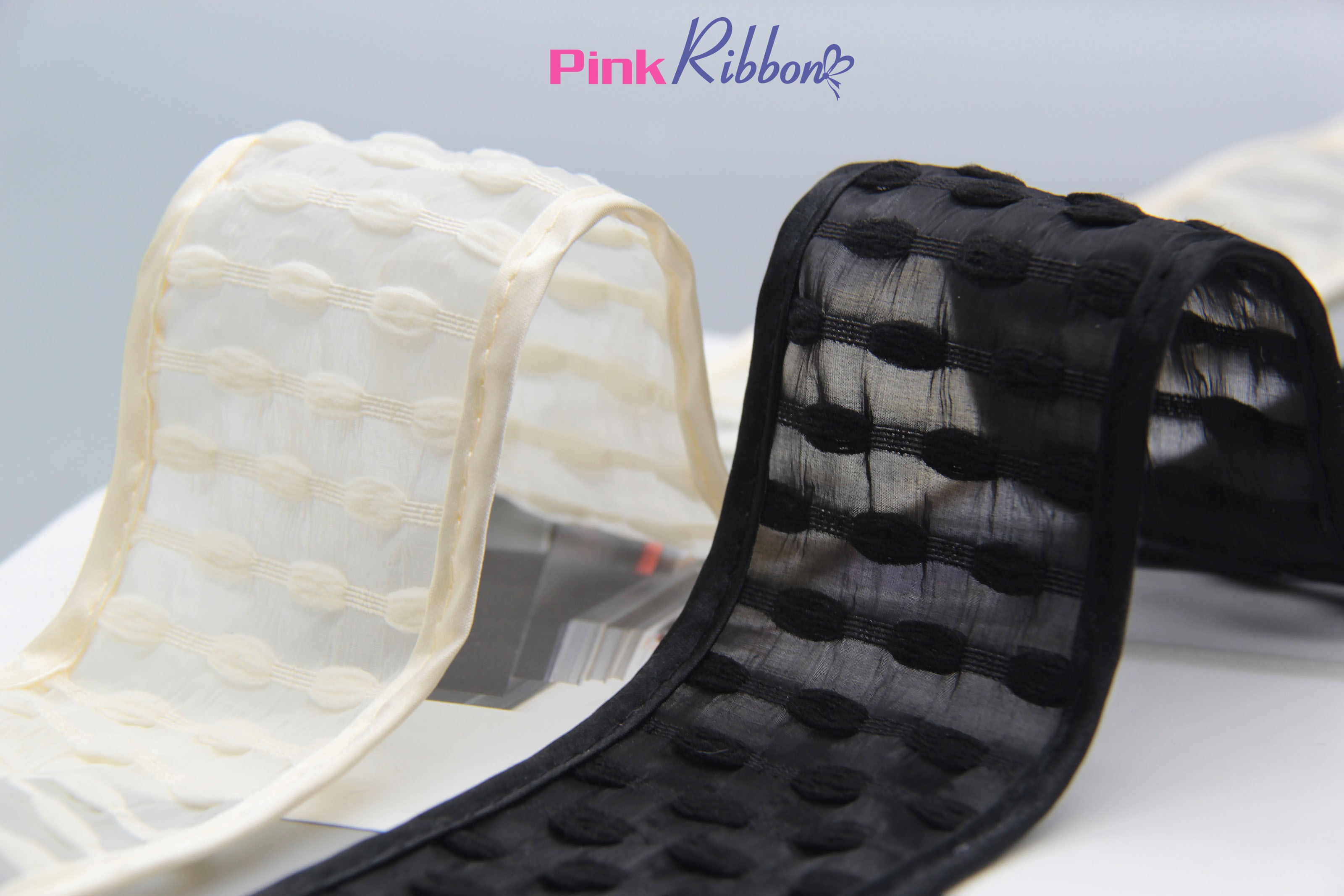 RB vải voan kẻ hạt nổi 6cm