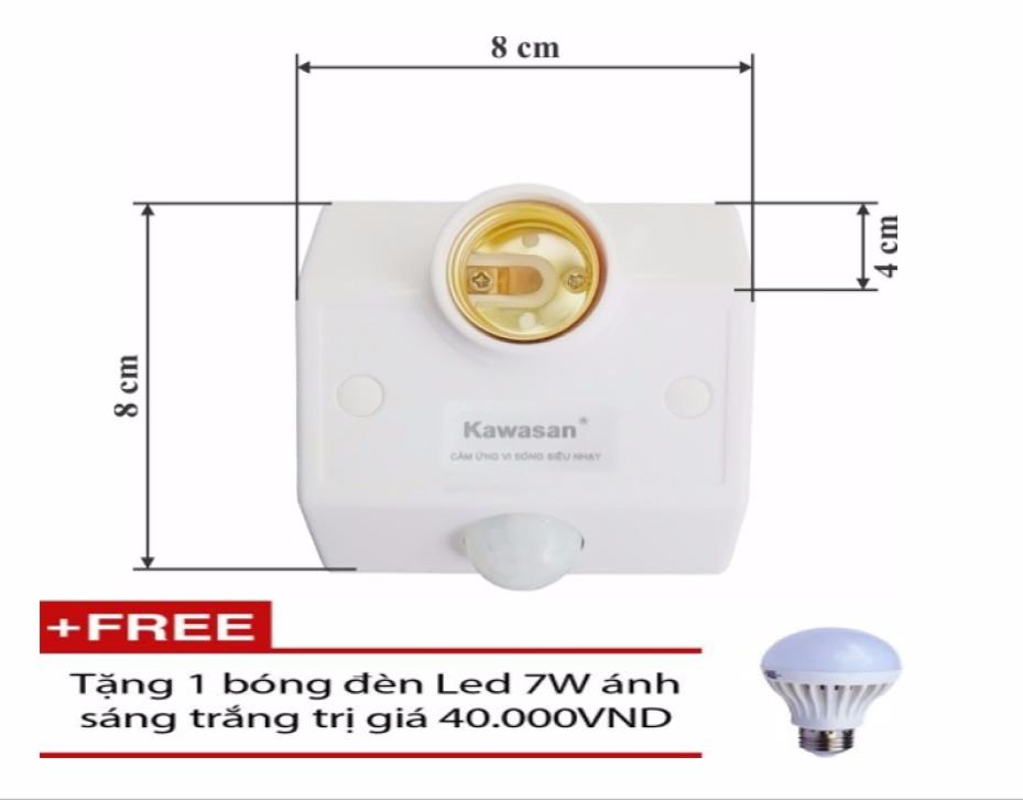 Đui đèn cảm ứng chuyển động kawa SS682 + tặng 1 bóng LED DC02