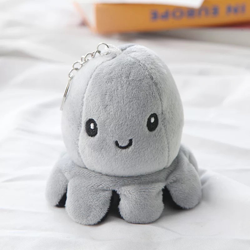 Bạch tuộc cảm xúc bông, mini, móc khóc 10cm
