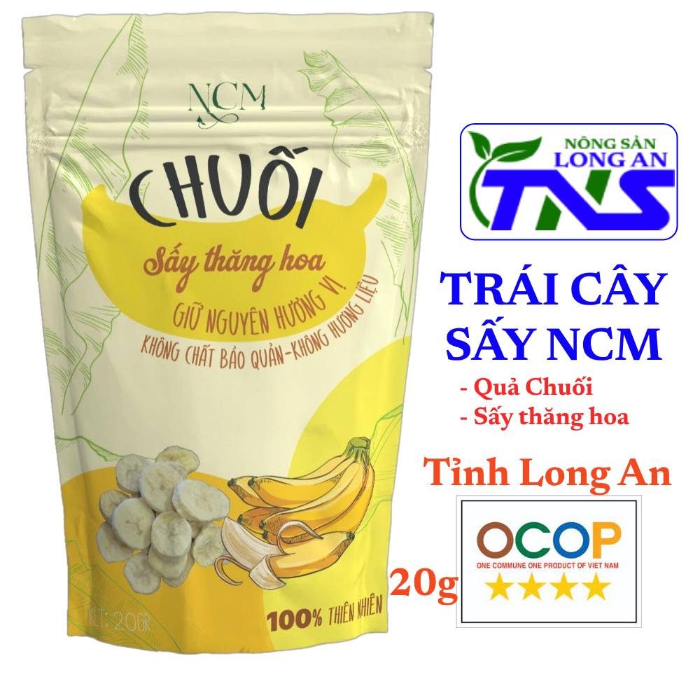 Chuối sấy thăng hoa ncm 20g - nông sản long an