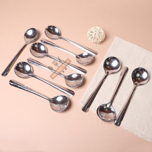 Bộ 4 muỗng soup tròn inox cao cấp MUI15 muỗng ăn muỗng ăn cơm muỗng ăn cháo