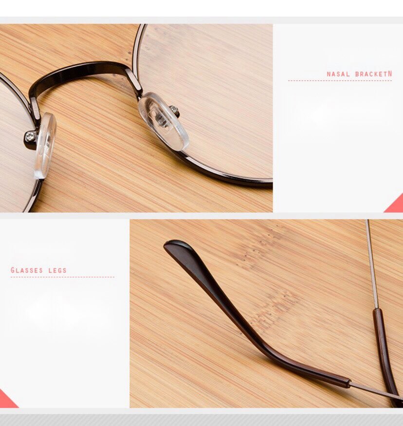 Kính Mắt tròn xoe ulzzang Hàn Quốc (Nâu Tây)