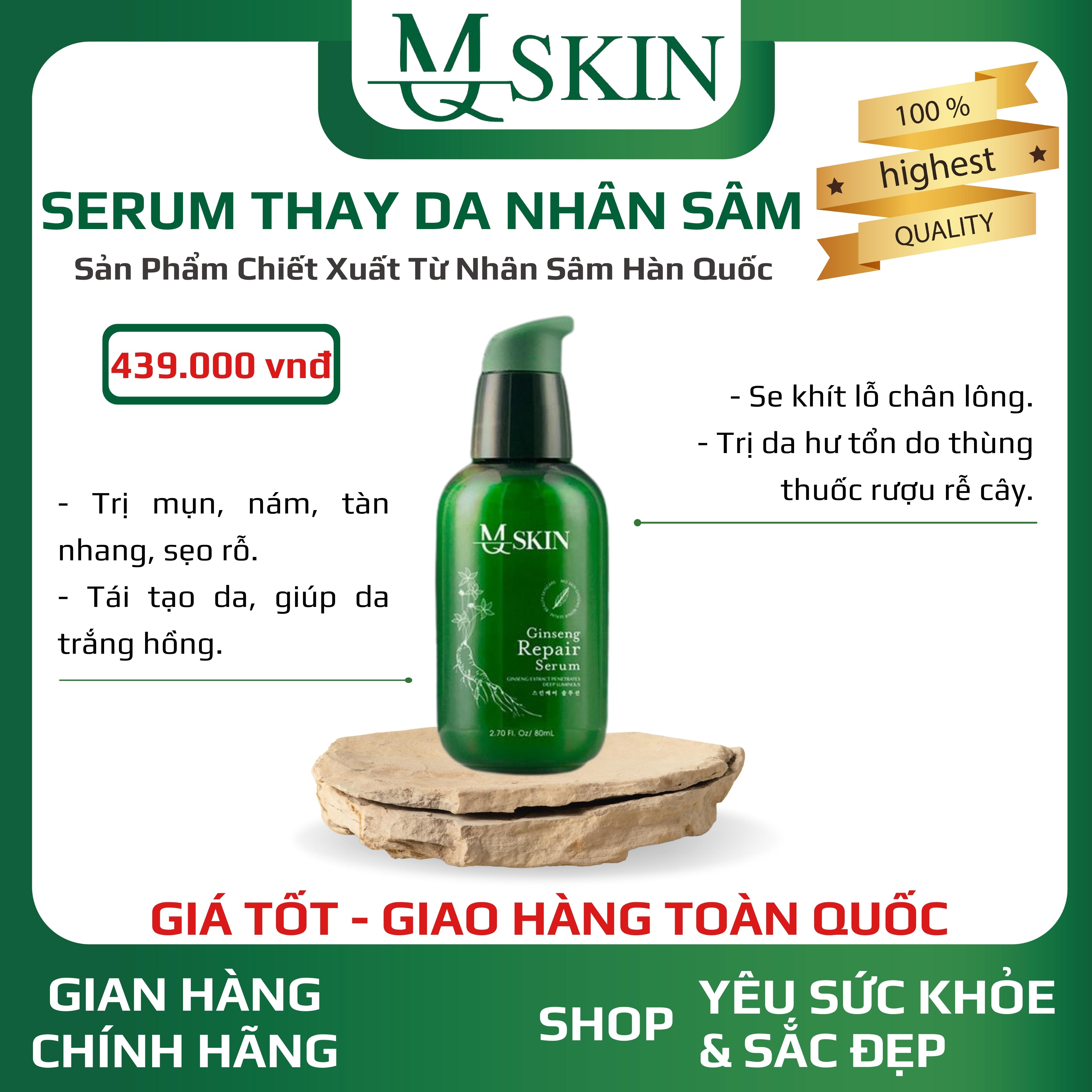 [FREESHIP + QUÀ TẶNG] - SERUM TÁI TẠO THAY DA NHÂN SÂM MQSKIN (HÀNG CHÍNH HÃNG)