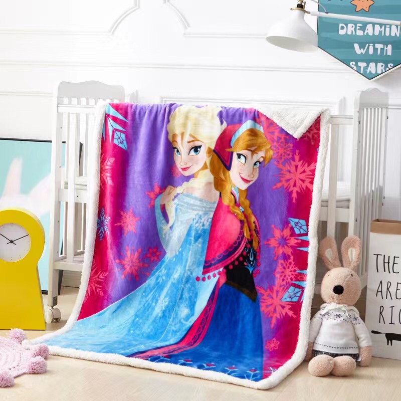Chăn lông cừu thu đông cho bé siêu ấm kích thước 110x140cm