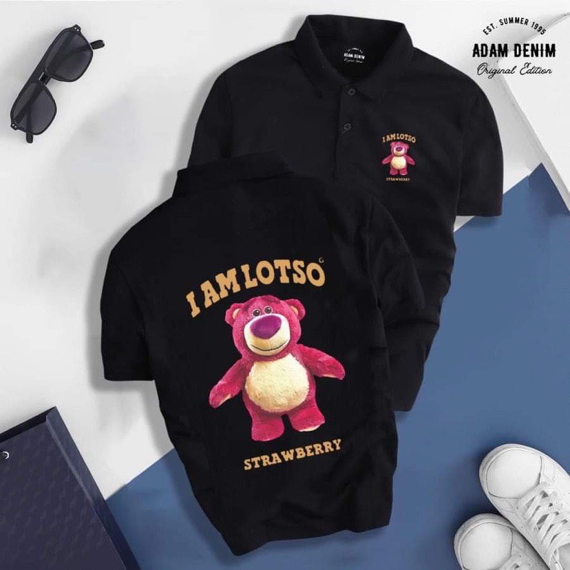 Áo Thun Polo có cổ Nam,Nữ Bear Lotso