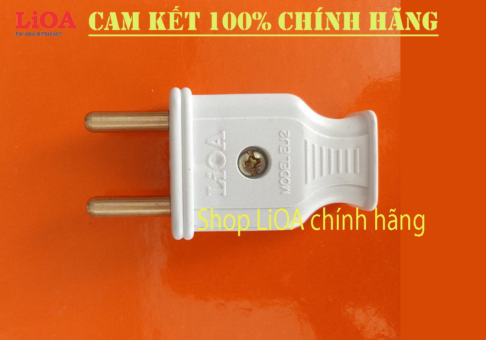 Combo 02 Phích cắm điện LiOA 2 chân cắm tròn lớn Ø5