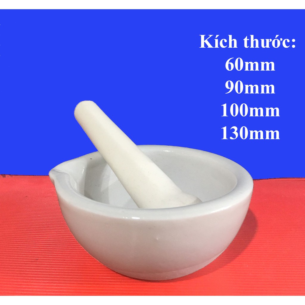 Bộ cối chày sứ nghiền mẫu chất thí nghiệm - dụng cụ thí nghiệm