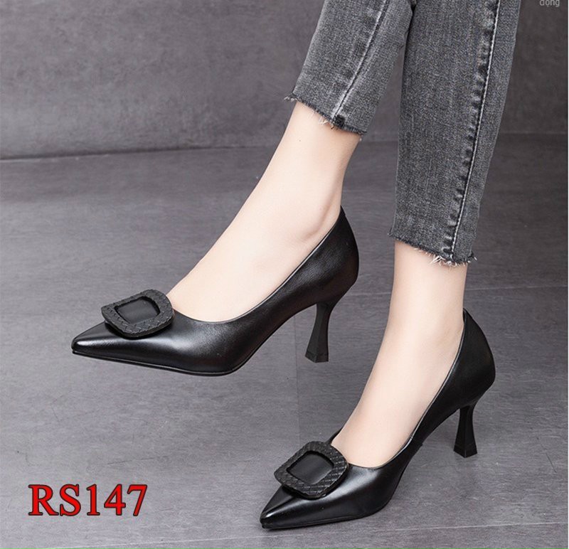 Giày cao gót 7cm mã RS147 màu đen
