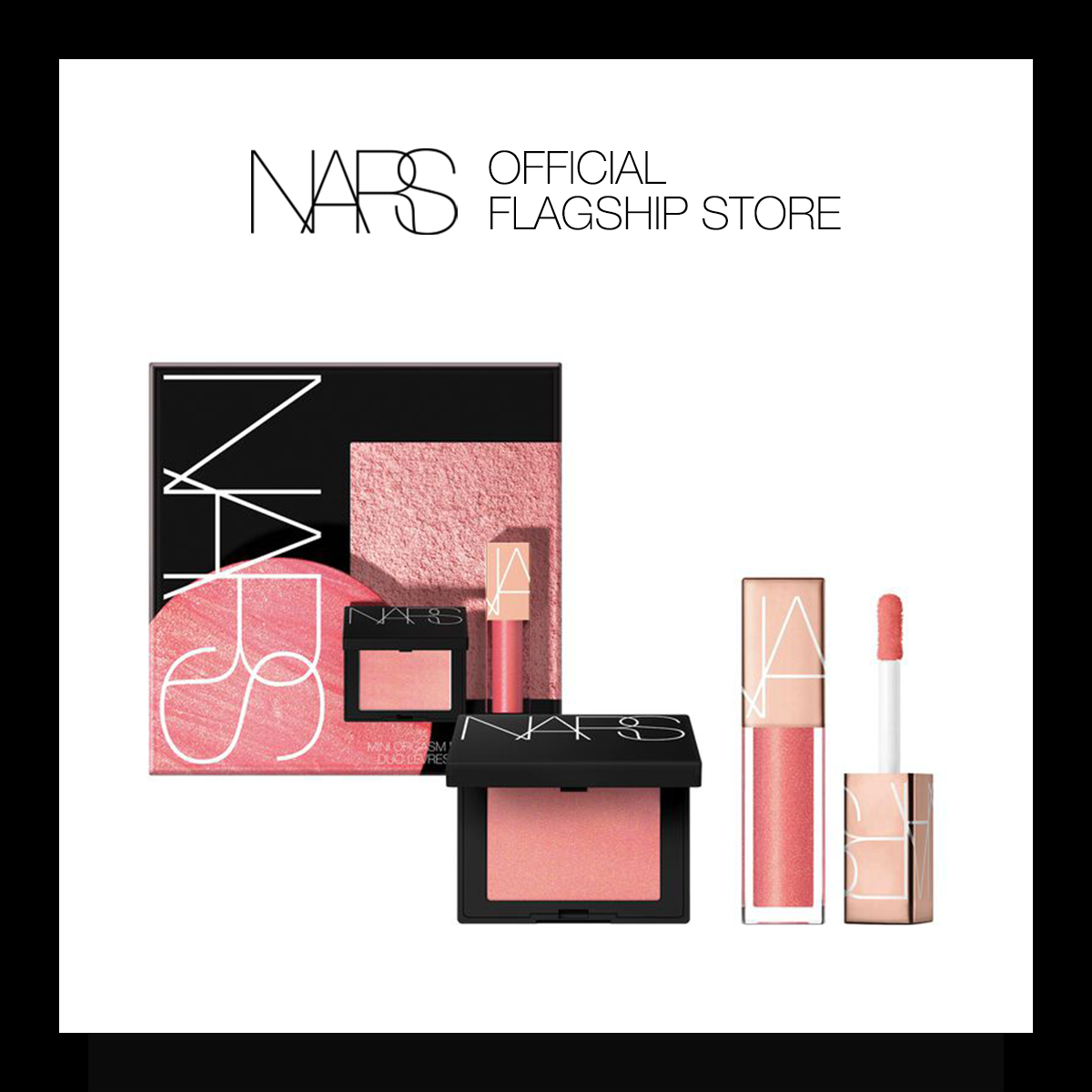 Bộ son môi dạng lỏng và phấn má hồng NARS Mini Orgasm Blush & Lip Duo