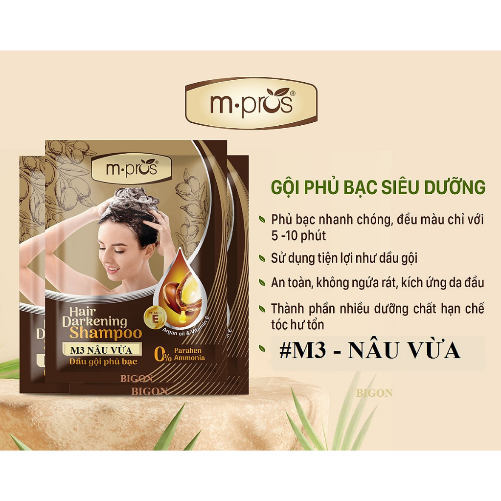 Dầu gội phủ bạc M.pros