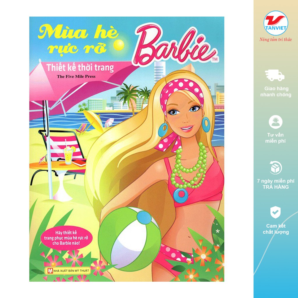 Tân việt - sách ghép hình - barbie thủ công dựng hình thời trang - mùa hè rực rỡ