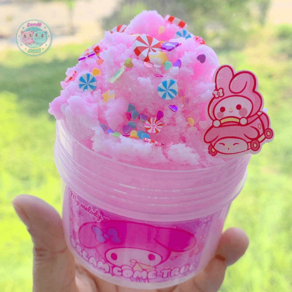 Melody dream come true cloud slime 200ml - slime mây màu hồng siêu đẹp và mịn