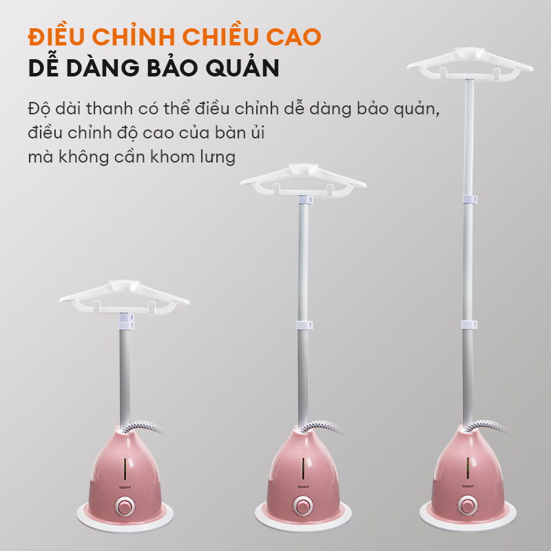 Bàn ủi hơi nước dạng đứng 2in1 GGS-M05A KA / GS2000M-PK01A công suất 1800W thương hiệu GAABOR - Hàng chính hãng