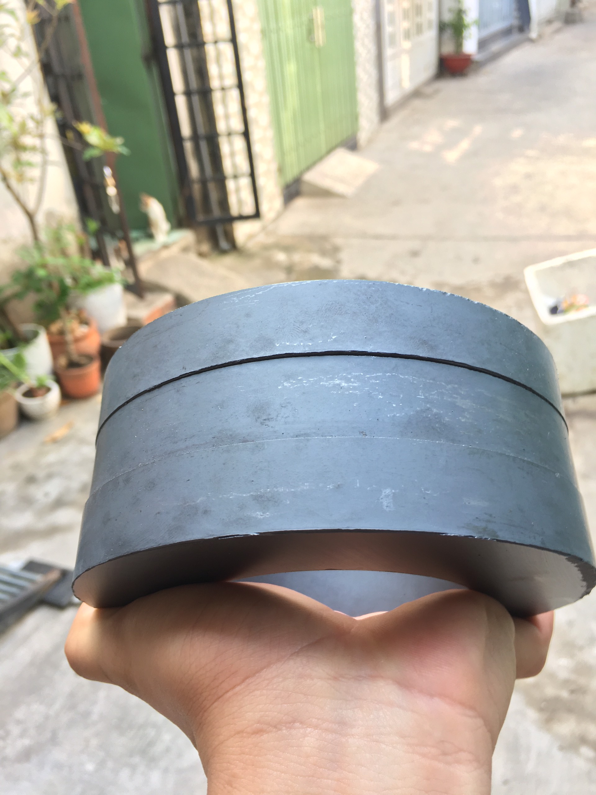 [HCM]Nam Châm Ferrite Ø 120x20 Lỗ 60 - Nam Châm Đen Y30