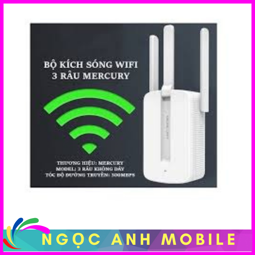 Bộ kích sóng wifi 3 râu Mercusys cực mạnh,kích sóng wifi,kich wifi,cục hút wiif,