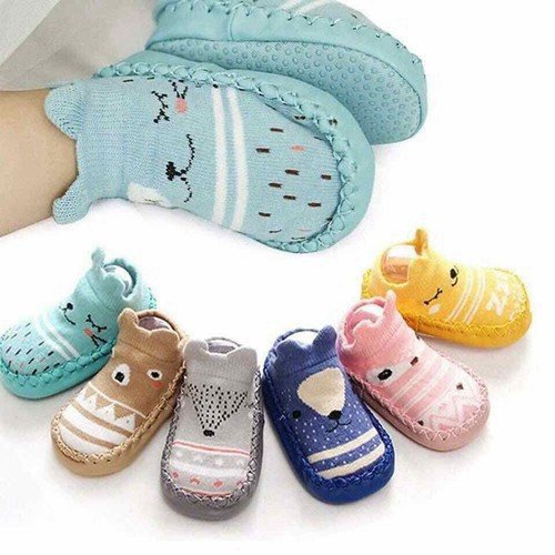 Giầy Tập Đi Chống Trượt Đế Da Cho Bé