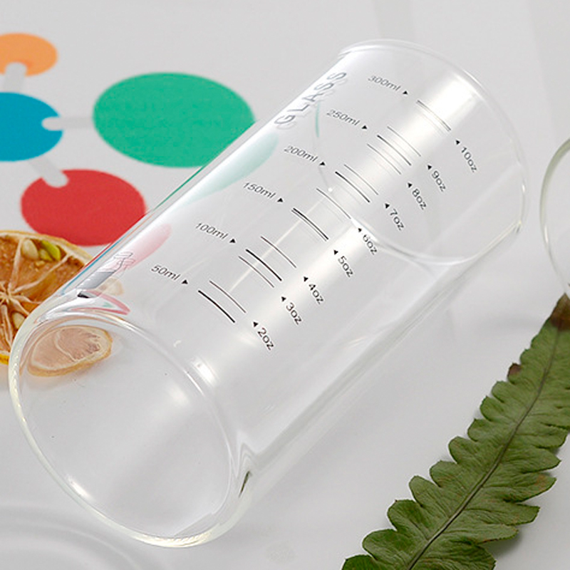 Ly Thủy Tinh Pha Sữa Có Vạch Chia Định Lượng 300ml