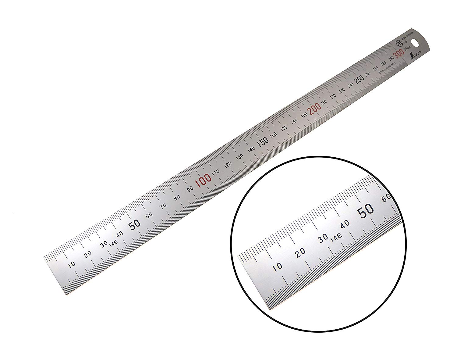 Thước lá inox shinwa 13013 nhũ bạc 13013,30cm - 8001071300