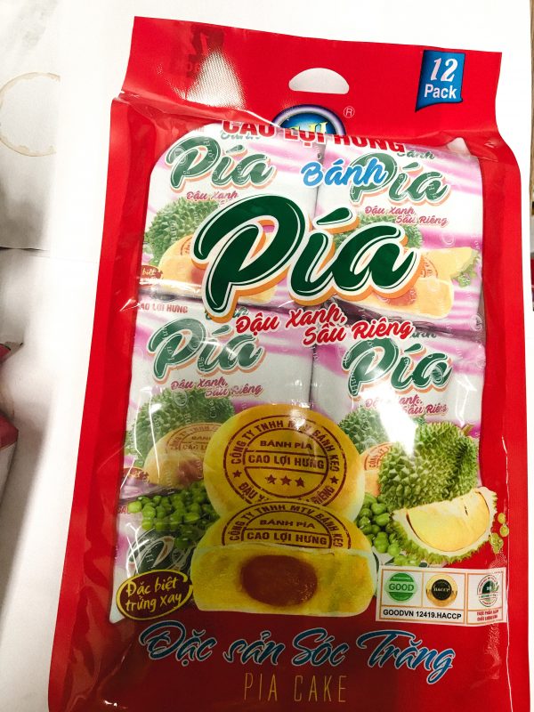 [HCM]Bánh pía đậu xanh sầu riêng (12 gói)