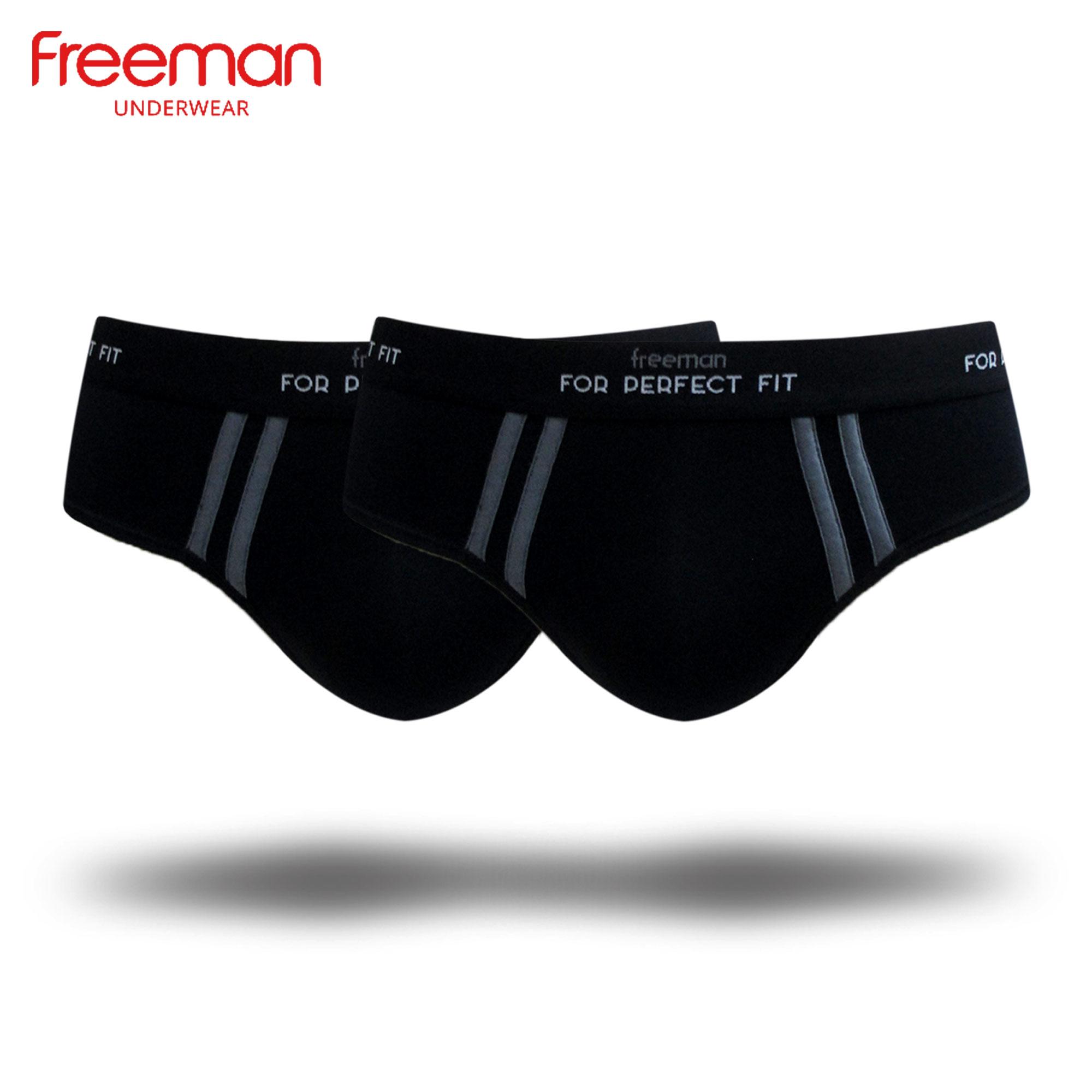 (MÀU ĐEN )Quần lót nam Freeman cao cấp [Combo 2] - Chất liệu Modal BC637