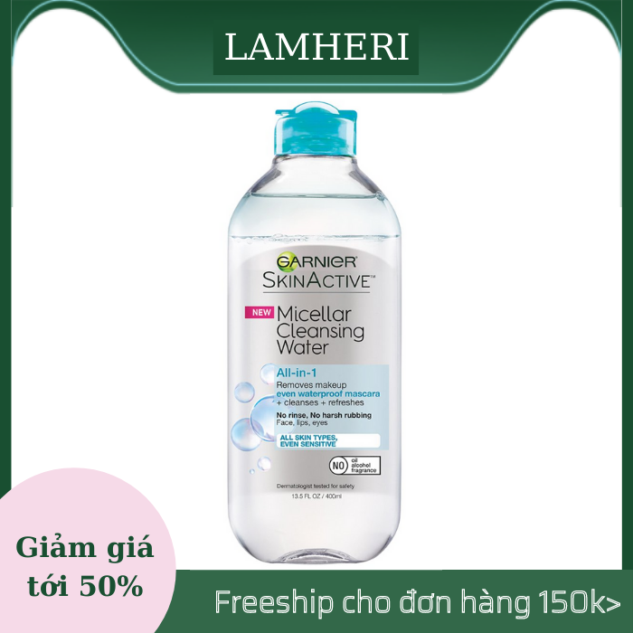 [HCM]Nước tẩy trang Garnier Micellar cleansing water 400ml