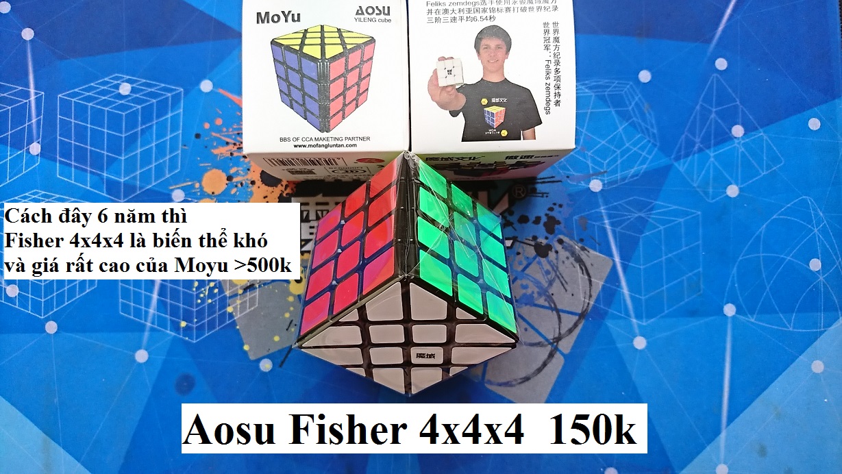 Biến thể rubik. aosu fisher 4x4x4 cổ