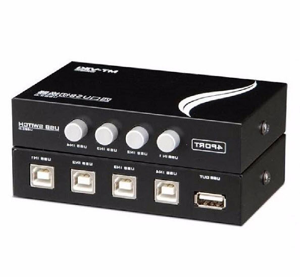 Bộ chia 4 máy tính dùng chung 1 máy in Switch USB MT-VIKI chất lượng cao