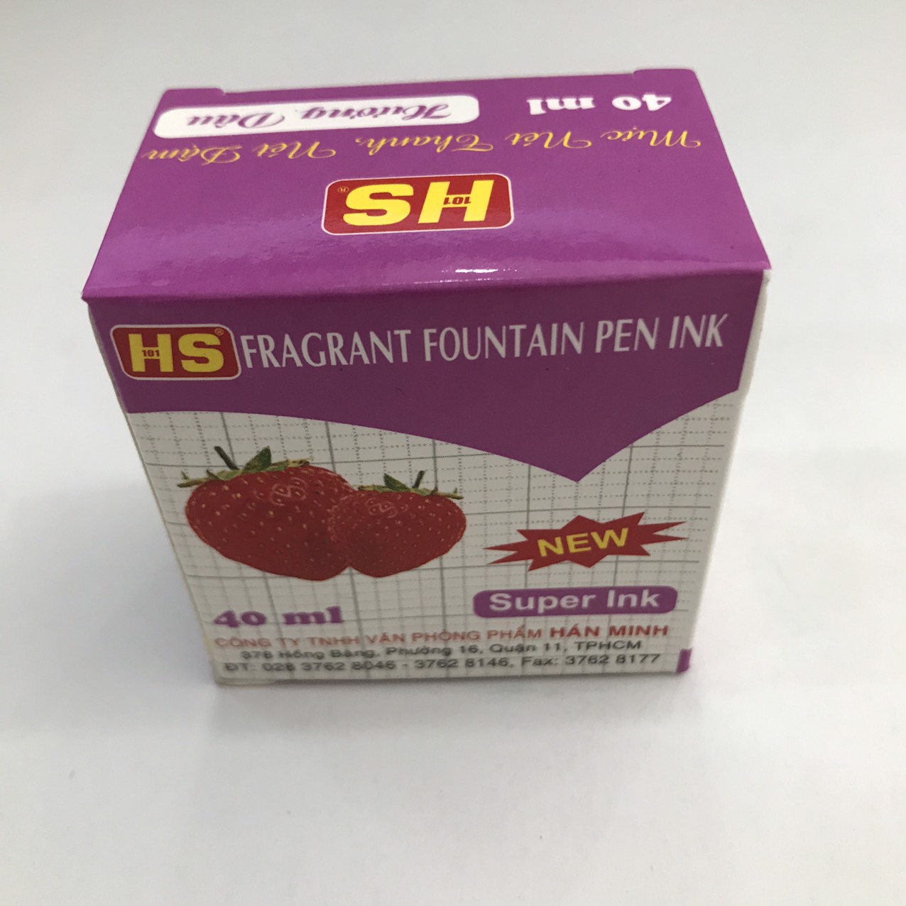[HCM]Mực dâu (mực trái dâu) tím HS bơm viết máy hủ nhựa