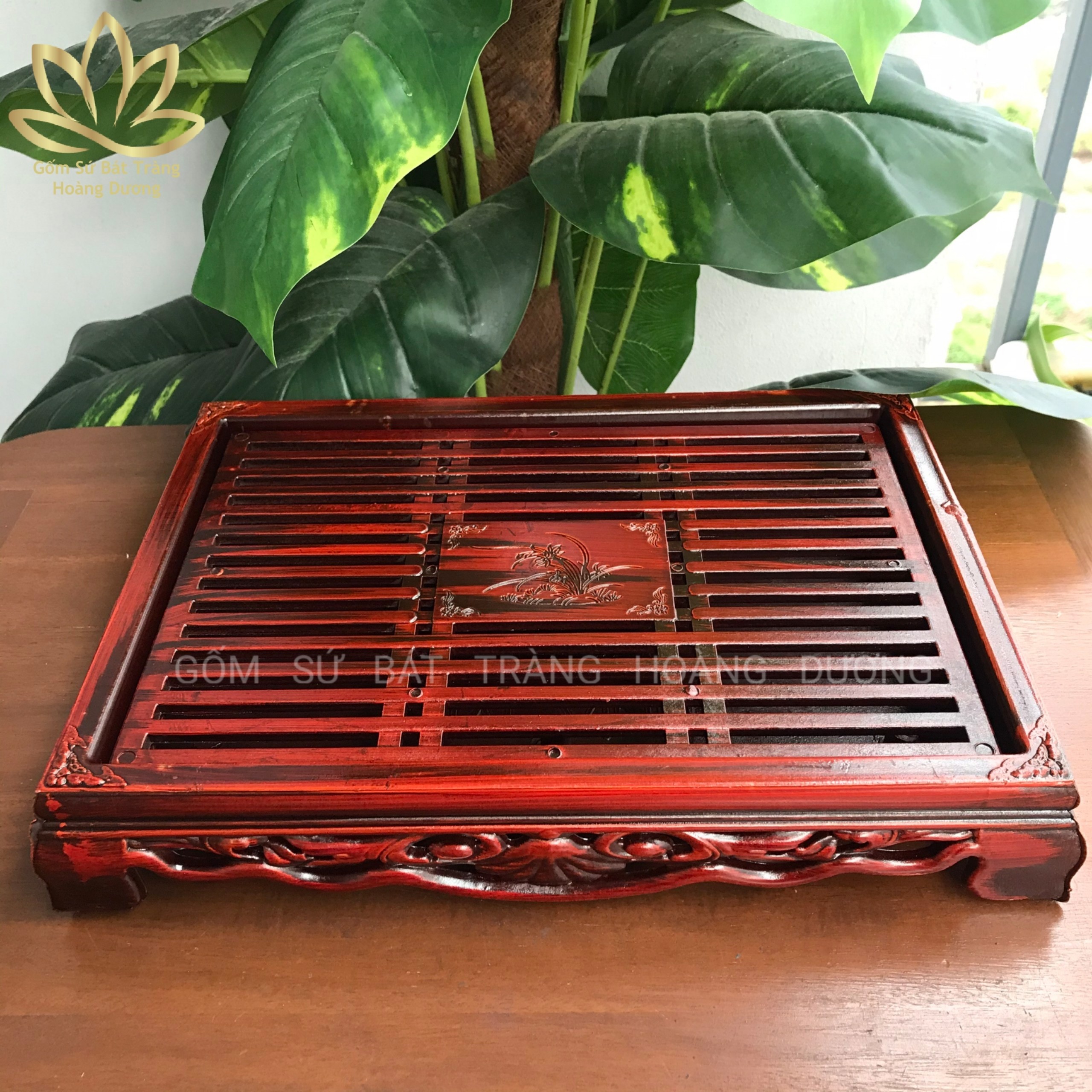 Khay trà giả cổ  32 x 23 x 5 cm