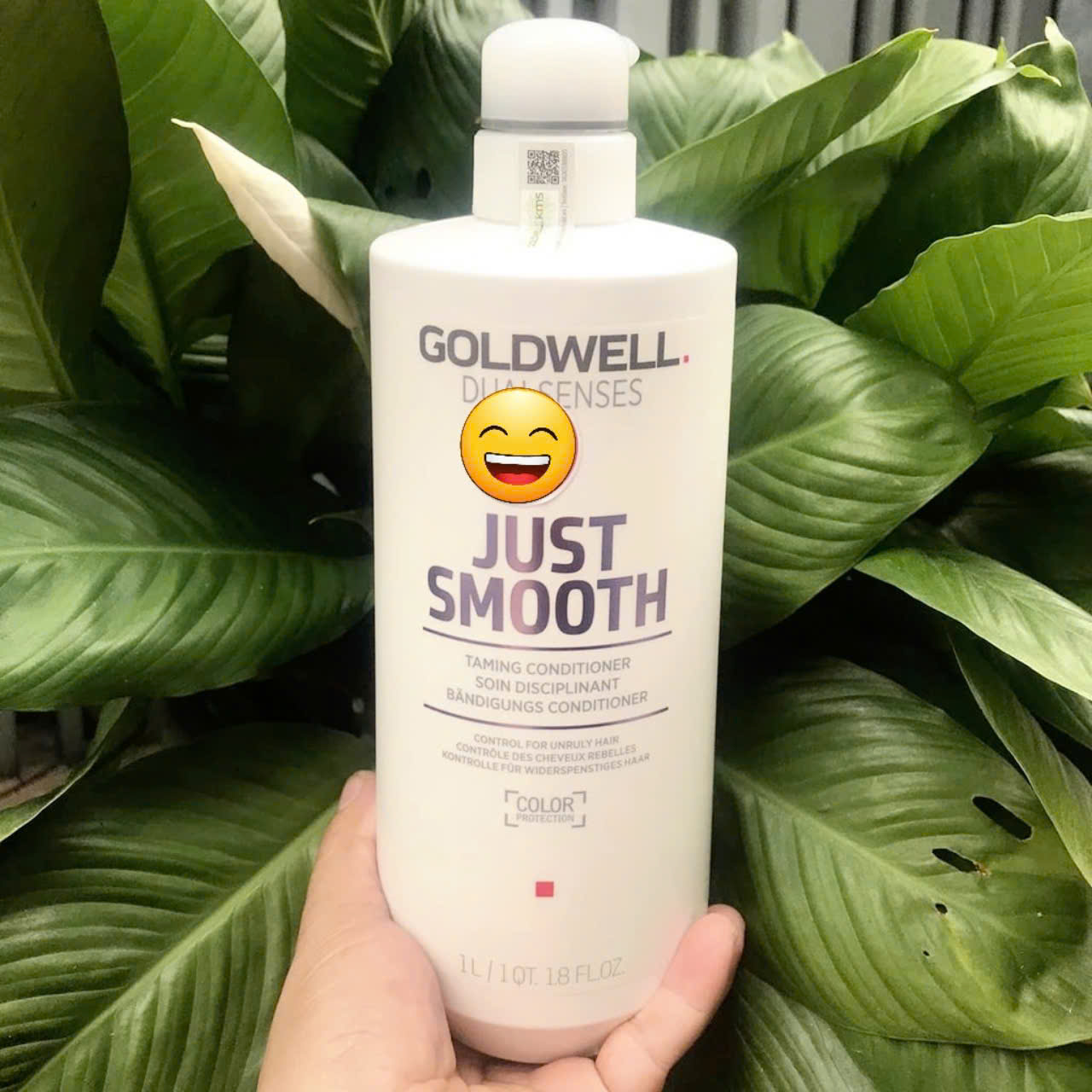 Dầu xả suôn mượt thẳng tóc khô gãy mềm mượt Goldwell Just Smooth 1000ML