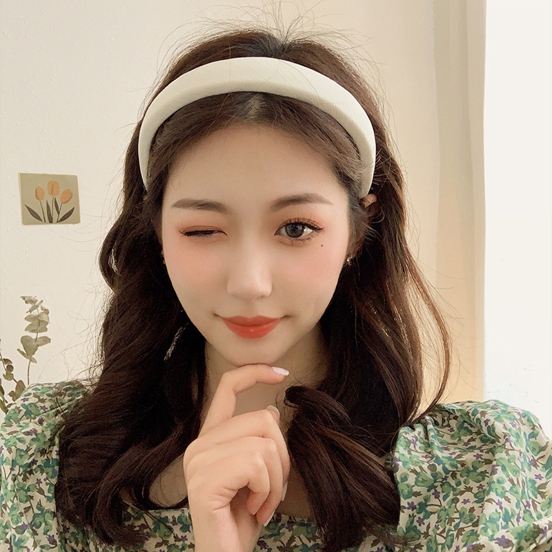 Bờm tóc, băng đô tiểu thư chất xốp phong cách Vintage BOM02