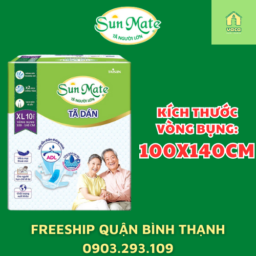 (HCM) TÃ DÁN NGƯỜI GIÀ SUNMATE SIZE XL10 MẪU MỚI 2023