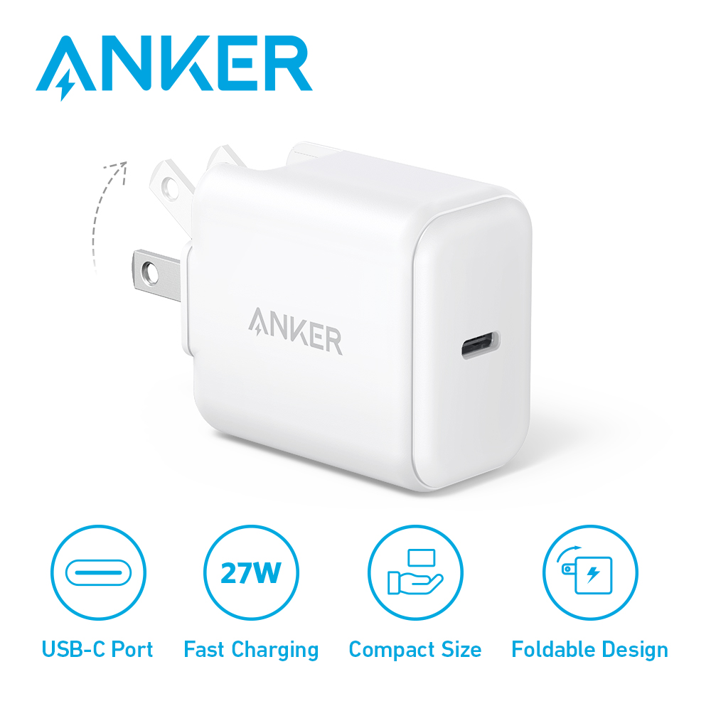 Anker PD 27W Wall Charger USB C Charger USBC PD 27W Fast Charger for iPhone 15 pro max 14 pro max 13 pro max 12 11 x xr A2066