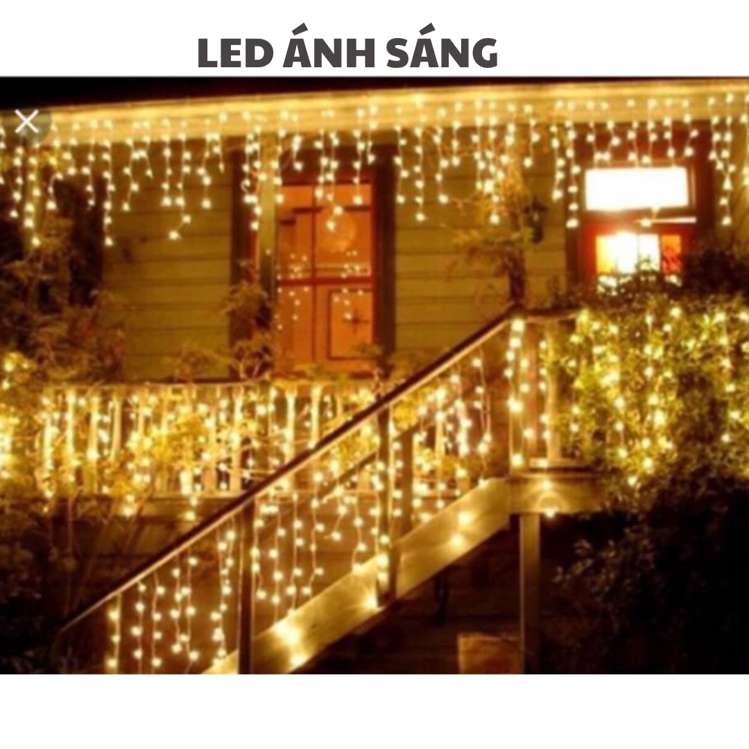 Bộ đèn LED rèm thả màn trang trí ngoài trời
