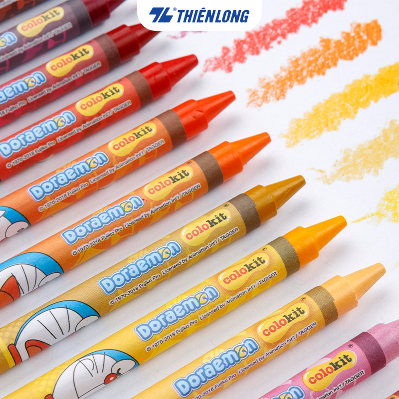Bút Sáp 10 màu Colokit Doraemon CR-C04/DO Thiên Long