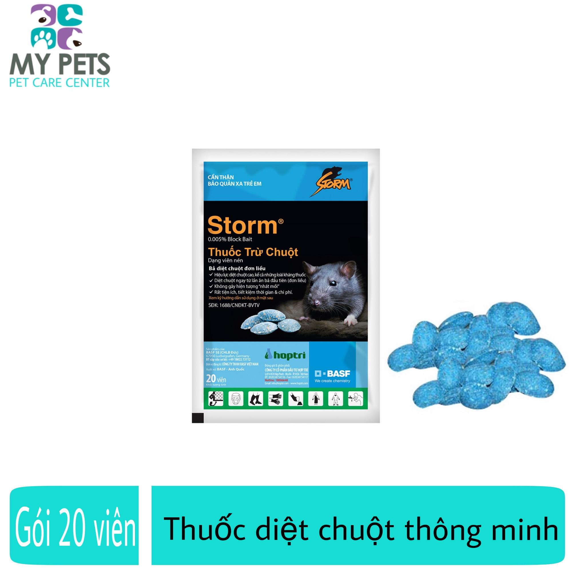 Thuốc diệt chuột thông minh cơ chế chống đông máu - Storm túi 20 viên