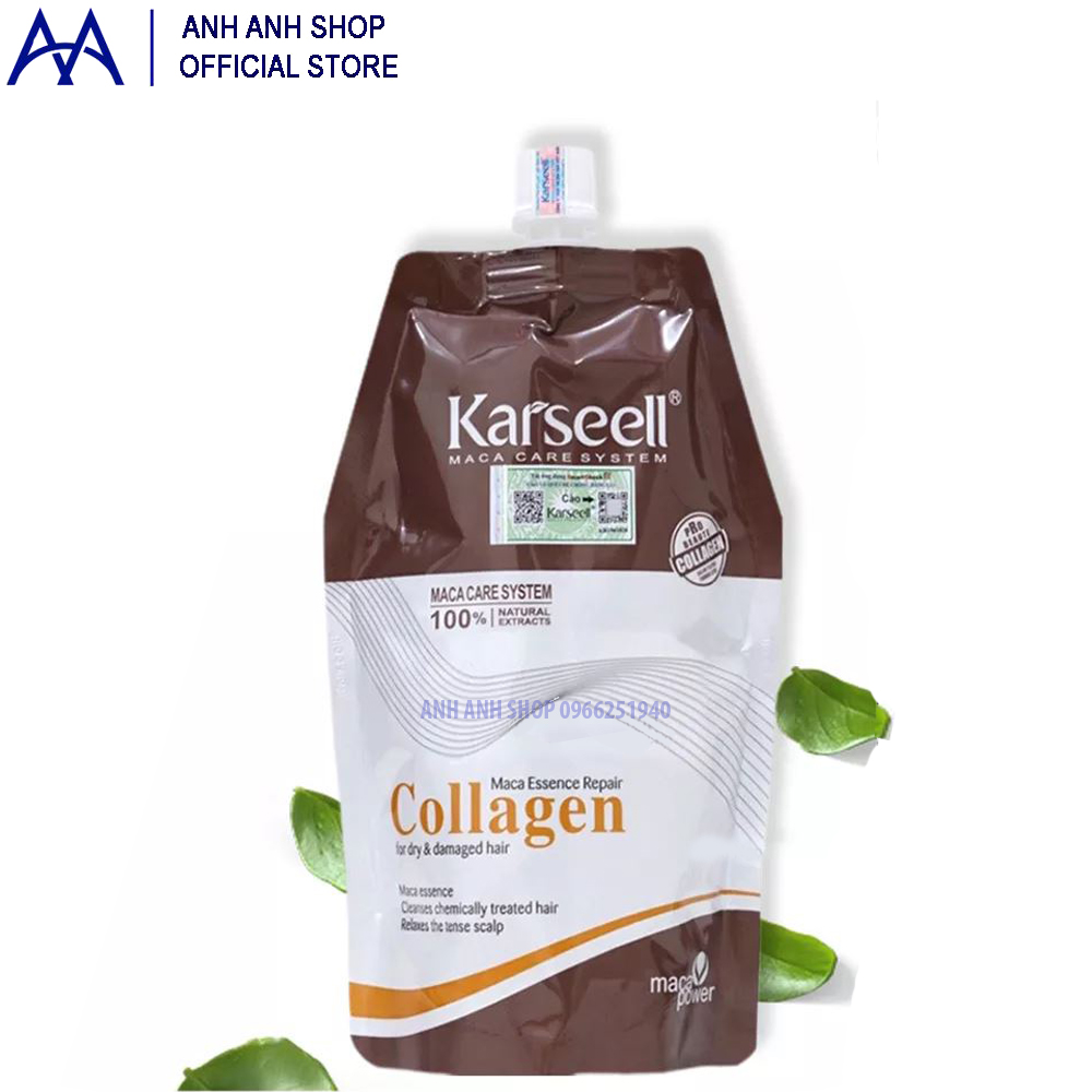 Kem ủ tóc keratin collagen hàn quốc 1000ml 2 loại brazi nut và lavender random