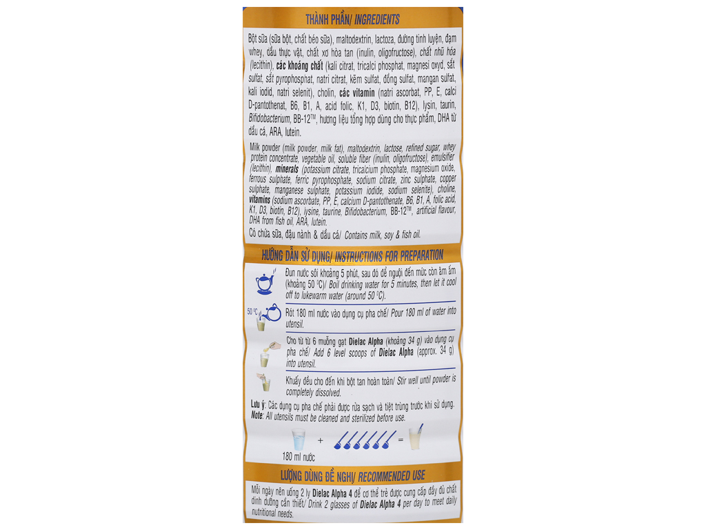 [HCM]Sữa Dielac Alpha Step 4 Vinamilk 900g - alpha 4 900g