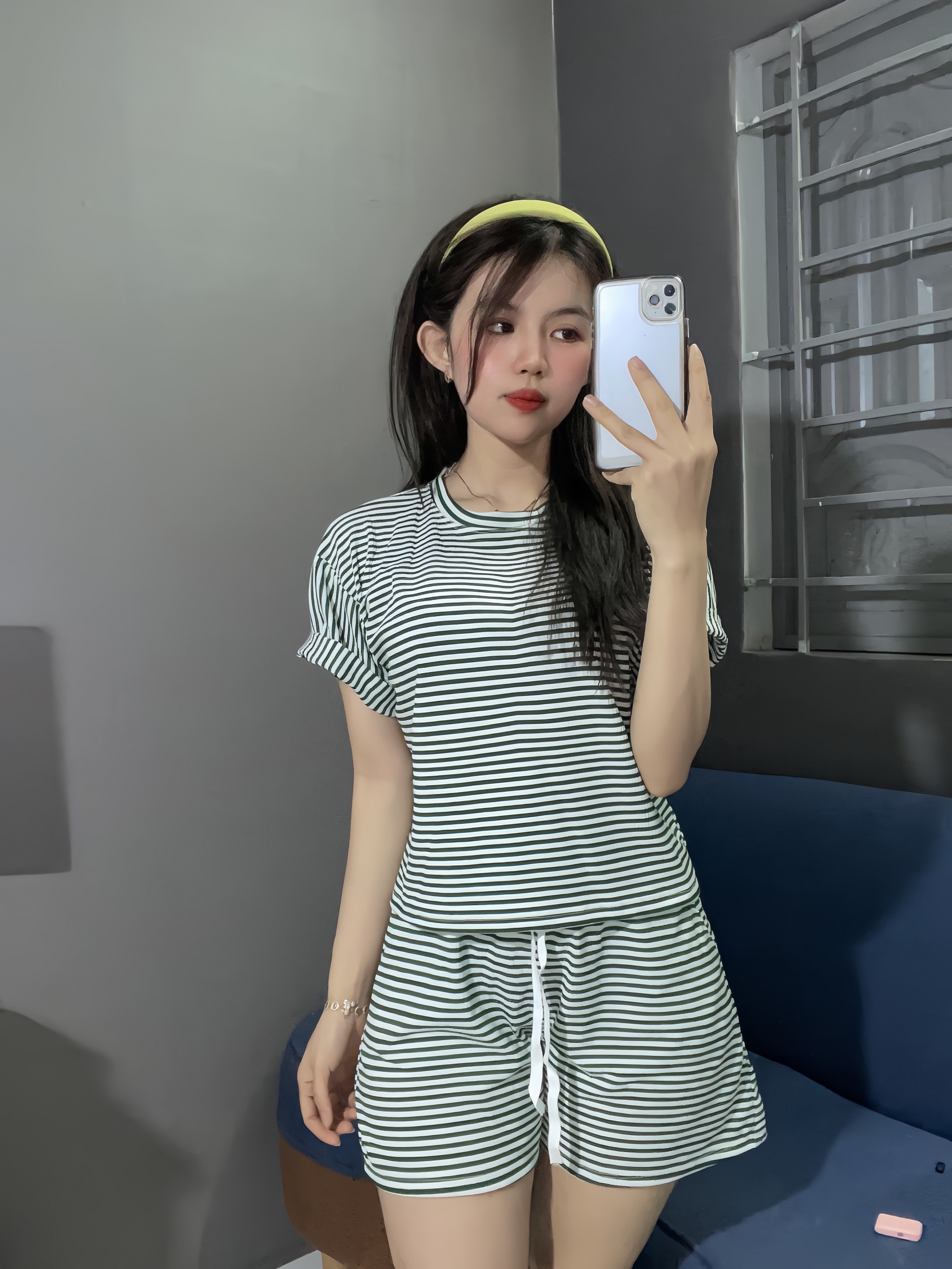 Đồ bọ đùi mặc nhà chất gân tăm co giản