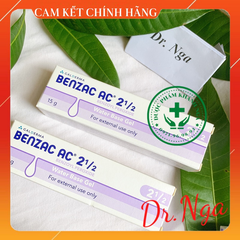 Kem Giảm Mụn Benzac AC 2.5% (Benzoyl Peroxide) 15g