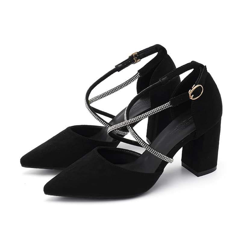 Giày cao 7cm soàn bắt chéo bigsize 32 đến 45