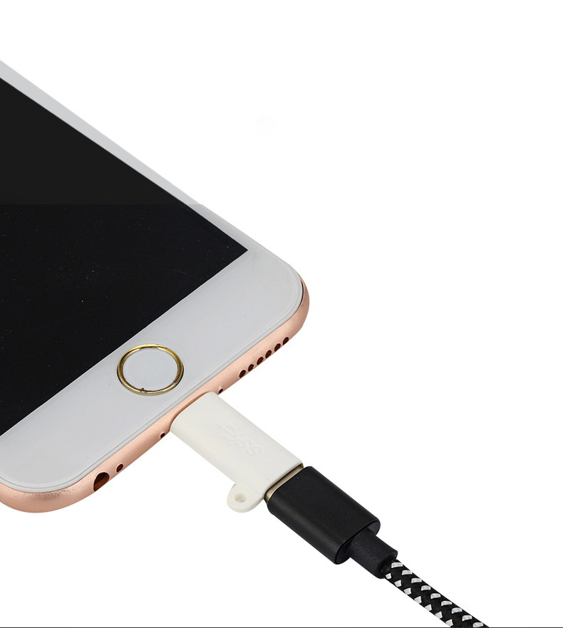 Đầu chuyển đổi từ USB Type C sang Lightning (Đen - Móc chống rơi)
