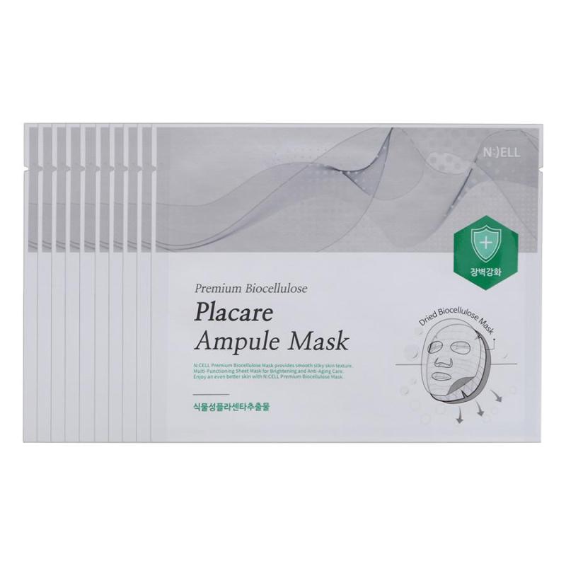 COMBO 10 Mặt Nạ Lụa Sinh Học Cao Cấp Premium Bio Cellulose Placare Ampule (Nuôi dưỡng da và Phục Hồi Da Lão Hóa Chiết Xuất Từ Nhau Thai Cừu và tế bào gốc thực vật)