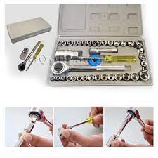 Bộ khẩu thông minh mở siết ốc và bugi 40 chi tiết .đtvm