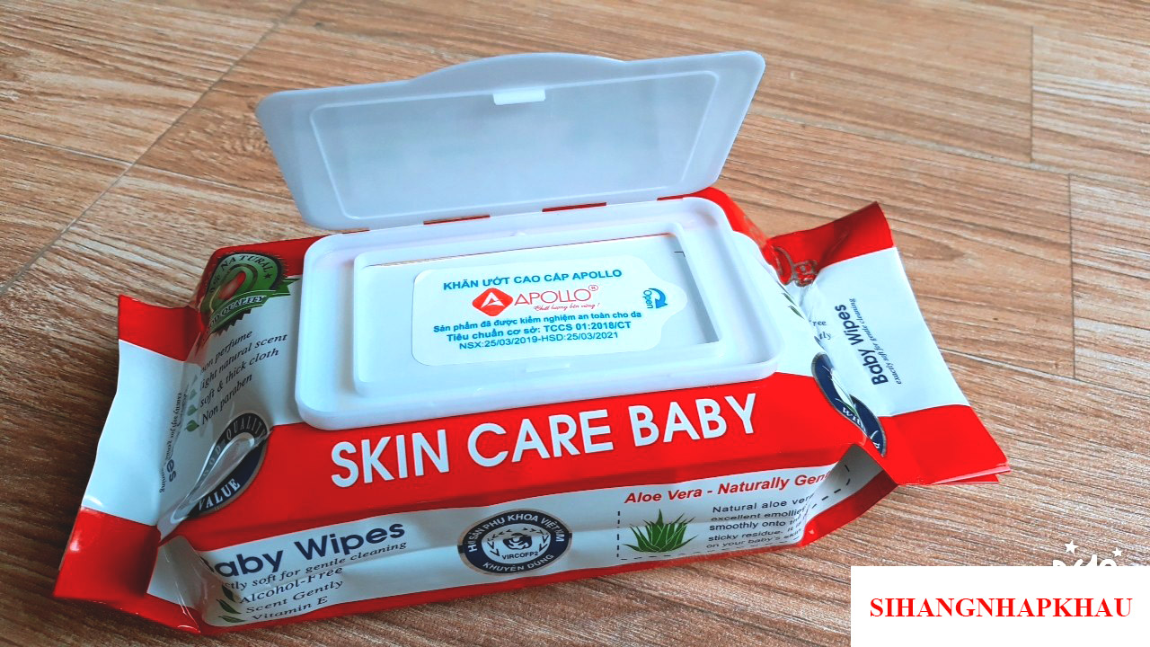 12 Gói Khăn Ướt Baby Wipes 80gr