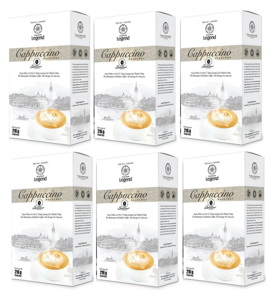 Combo 12 Hộp Cà phê Cappuccino Hazelnut Trung Nguyên( Thùng 12 Hộp x 12 Gói)