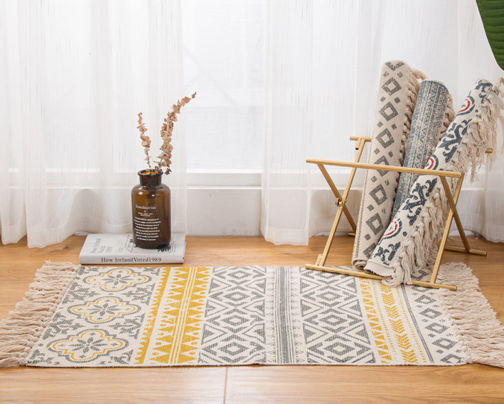 [HCM]Thảm lau chân thổ cẩm vintage để phòng 60x90cm