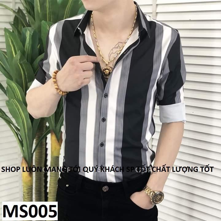 áo sơ mi nam ngắn tay kiểu mới hàn quốc