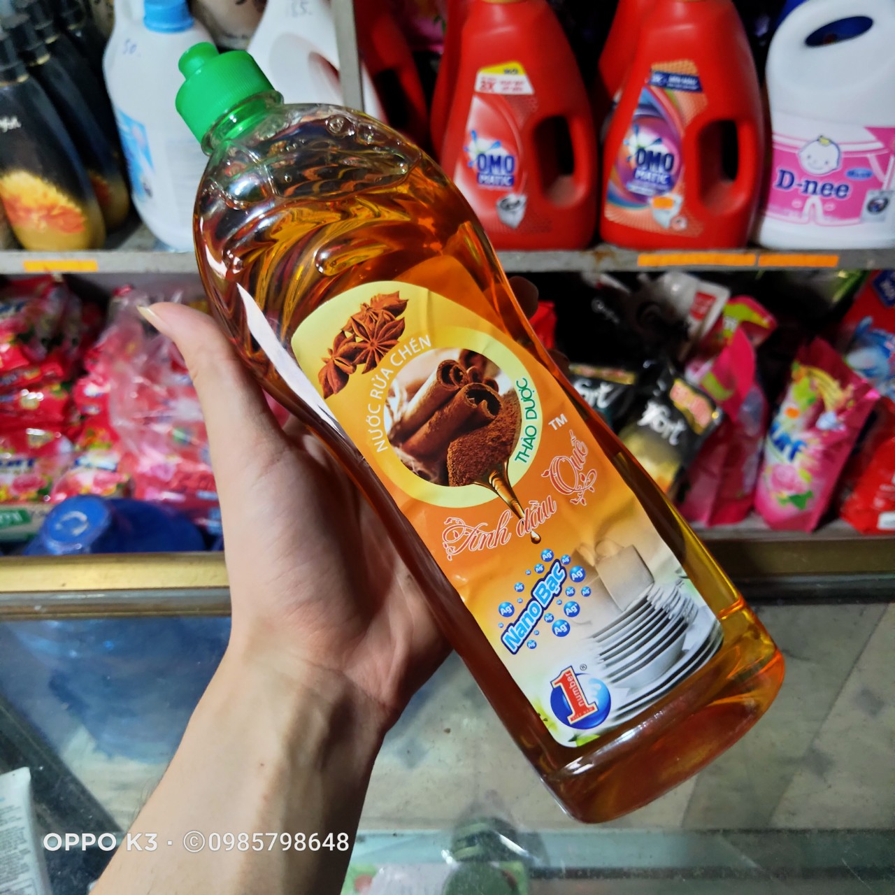 Nước rửa chén thảo dược tinh dầu quế