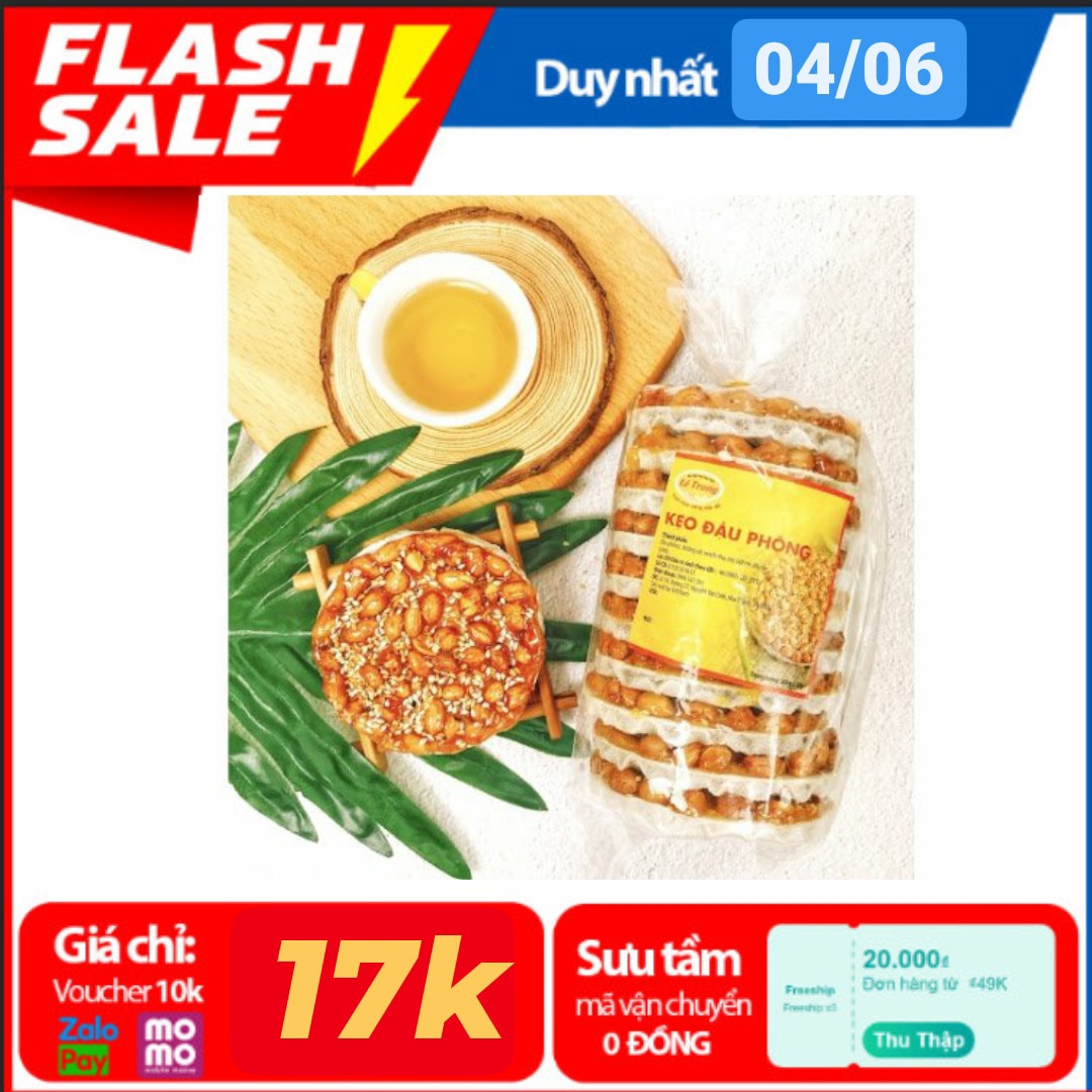 1 cây kẹo đậu phộng tây ninh siêu ngon( cây 10 miếng)